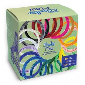Náplň 3Doodler FLOW Box Premium 20 PLA ​​farieb pre 3D perá - univerzál 


