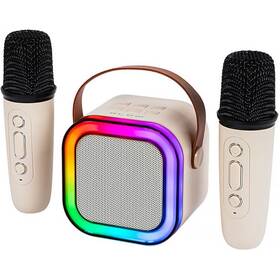 Prenosný reproduktor Blow KARAOKE RGB béžové

