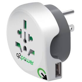 Cestovný adaptér Q2 Power World - USA + USB 

