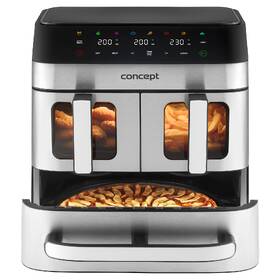Fritéza teplovzdušná Concept FR9000 PIZZA TRIO 18,5 l čierna/nerez

