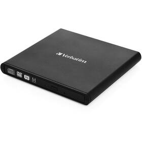 Externá DVD napaľovačka Verbatim CD/DVD Slimline USB 2.0 + Nero čierna farba

