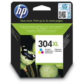 Cartridge HP 304XL, 300 strán - CMY 

