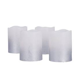 LED dekorácie Solight LED sviečky, časovač, 6,5cm, strieborná farba, 4xCR2032 súčasťou (4 ks) 

