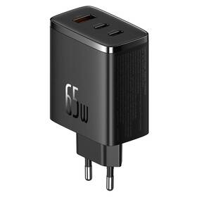 Nabíjačka do siete Baseus Cube Pro 65W, 2x USB-C, 1x USB čierna

