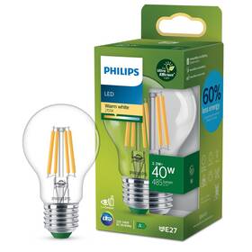 LED žiarovka Philips 40W, filament, A60, E27, teplá bílá 


