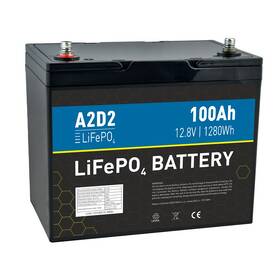 Akumulátor Avacom A2D2 baterie LiFePO4 12,8V 100Ah M8 (NewCell cells) čierny

