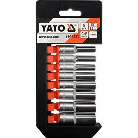 Sada hlavíc YATO 1/4" 5,5-13 mm (8 ks) 

