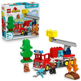 Stavebnica LEGO® DUPLO® 10473 Hasičské auto s hadicou a hasičom 

