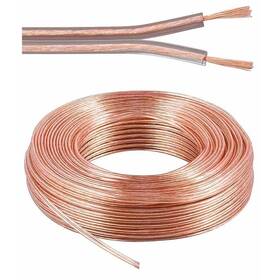 Reproduktorový kábel PremiumCord 100% CU meď. 2x1, 5mm, 10 m měď

