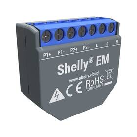 Modul Shelly EM, meranie spotreby až 2x 120 A, 1 výstup 

