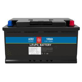 Akumulátor Avacom A2D2 baterie LiFePO4 12,8V 100Ah F15 SELF-HEAT Car Battery Case (REPT cells) čierny


