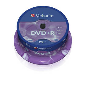 Disk Verbatim DVD+R 4,7GB, 16x, 25cake 
