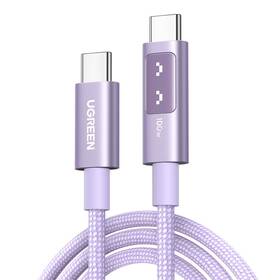 Kábel UGREEN USB-C/USB-C, 100W, 1m fialový

