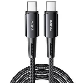 Kábel Essager Sunset USB-C / USB-C 2.0 5A, 240W, 1m čierny

