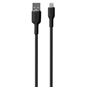 Kábel Puro Soft Lightning/USB-A 12 W, 1,5 m čierny


