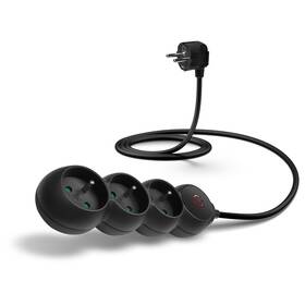 Kábel predlžovací Connect IT 230 V, 3 zásuvky, s vypínačom, 1,5m čierny

