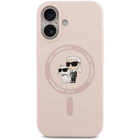 Kryt na mobil Karl Lagerfeld Liquid Silicone Karl and Choupette MagSafe na Apple iPhone 17 ružový

