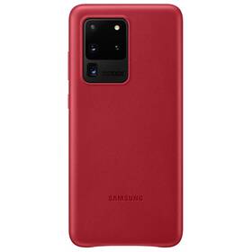 Kryt na mobil Samsung Leather Cover na Galaxy S20 Ultra červený

