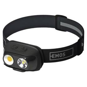 Čelovka EMOS NABÍJACIA COB LED čierna

