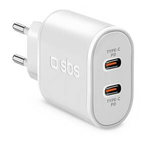 Nabíjačka do siete SBS 2XUSB-C 20W WHT 

