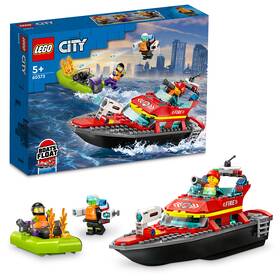 Stavebnica LEGO® City 60373 Hasičská záchranná loď a čln 

