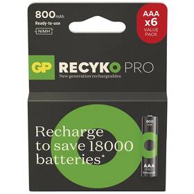 Batéria nabíjacia GP ReCyko Pro AAA (HR03), 6 ks 

