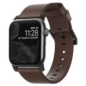 Remienok NOMAD Leather Strap na Apple Watch 42mm/44mm/45mm/49mm čierny/hnedý

