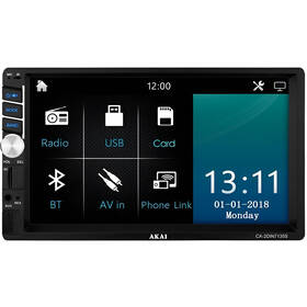 Autorádio s LCD AKAI CA-2DIN7135S čierne

