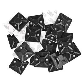 Páska EMOS SAMOLEPICÍ PATKA 30×30MM 3M TAPE, 25KS čierna

