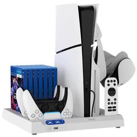 Dokovacia stanica iPega P5S028 s chladením pre PS5/PS5 Slim biela

