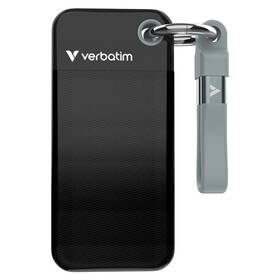 SSD externý Verbatim Pocket SSD 256GB čierny/sivý


