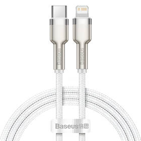 Kábel Baseus Cafule USB-C/Lightning PD 20W, 2m biely

