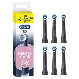 Náhradné hlavice Oral-B iO Gentle Care Black (6 ks) čierna

