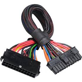 Kábel AKASA 24 Pin(M) na 20+4 Pin(F), 30 cm čierny

