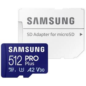  Pamäťová karta Samsung Micro SDXC PRO Plus 512GB UHS-I U3 (180R/130W) + SD adaptér