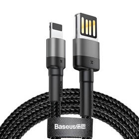 Kábel Baseus Cafule USB/Lightning, 1m čierny/sivý

