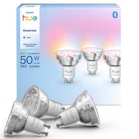 Inteligentná žiarovka Philips Essential Bluetooth, 4,7 W, GU10, White and Color Ambiance (3 ks) 

