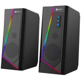 Reproduktory C-Tech SPK-17, 2.0, RGB čierne

