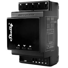 Modul Shelly Pro 4PM, 4násobný spínací modul na DIN lištu, WiFi 

