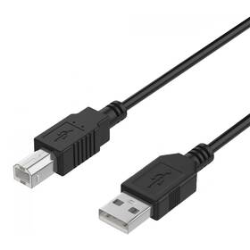 Kábel WG USB/USB-B, 3m čierny

