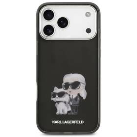Kryt na mobil Karl Lagerfeld IML Aquarelle Karl and Choupette na Apple iPhone 17 Pro čierny


