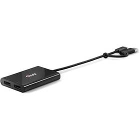 USB Hub Club3D USB-C, USB-A / 2x DisplayPort čierny

