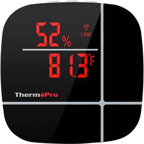 Teplomer ThermoPro TP-90 WiFi čierna farba
