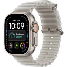 Inteligentné hodinky Apple GPS + Cellular 49 mm přírodní titan, průsvitně šedý oceánský řemínek 

