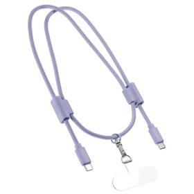 Kábel Epico s USB-C káblom fialový

