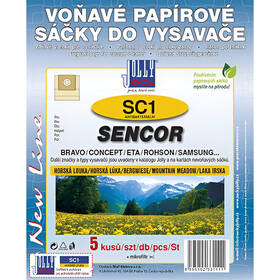 Vrecká pre vysávače Jolly 3111S SC 1 Sencor (5 ks) - horská lúka 

