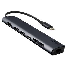 USB Hub Epico 7in1 Multimedia Hub 8K with USB-C čierny

