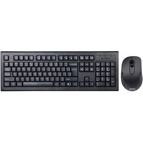 Klávesnica s myšou A4Tech 7100N + V-Track optická myš, USB, CZ čierna

