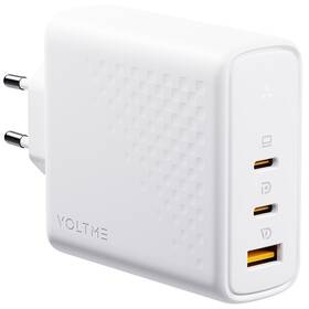 Nabíjačka do siete Voltme Revo 140 2xUSB-C, 1xUSB-A 140W biela

