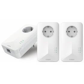 Sieťový rozvod LAN po 230V Strong sada 3 adaptérov Powerline 1000 TRI EU/ 1000 Mbit/s/ 1x LAN biely

